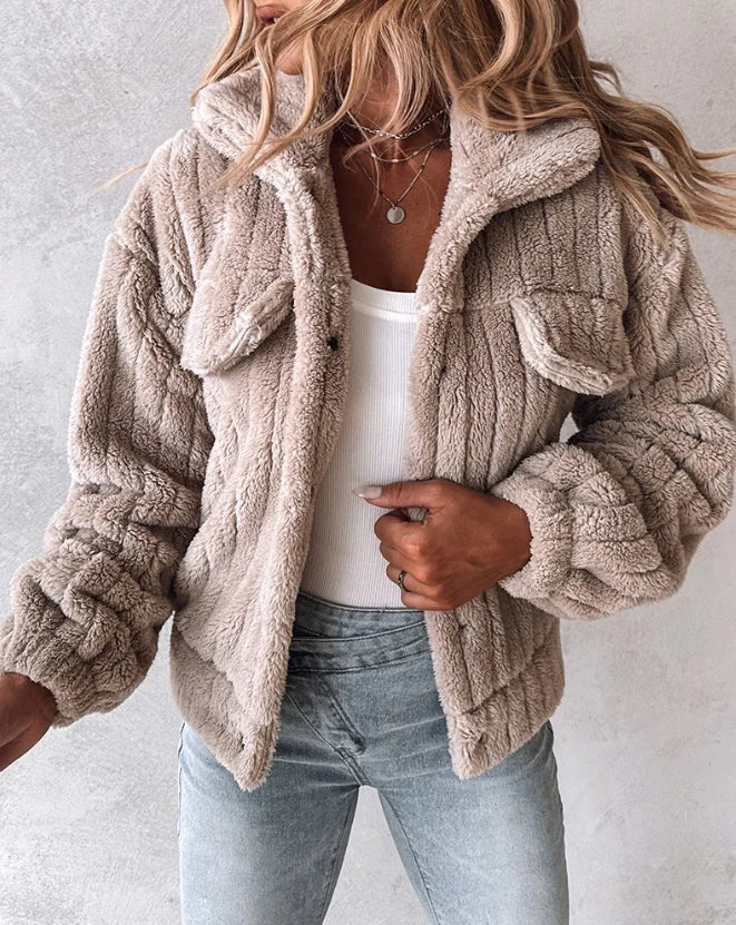 Sophia | Ribbed Fur Jacket