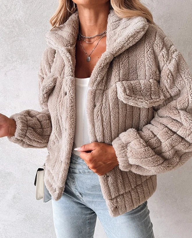 Sophia | Ribbed Fur Jacket